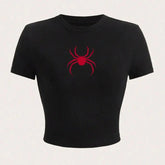 Red Spider Crop Top